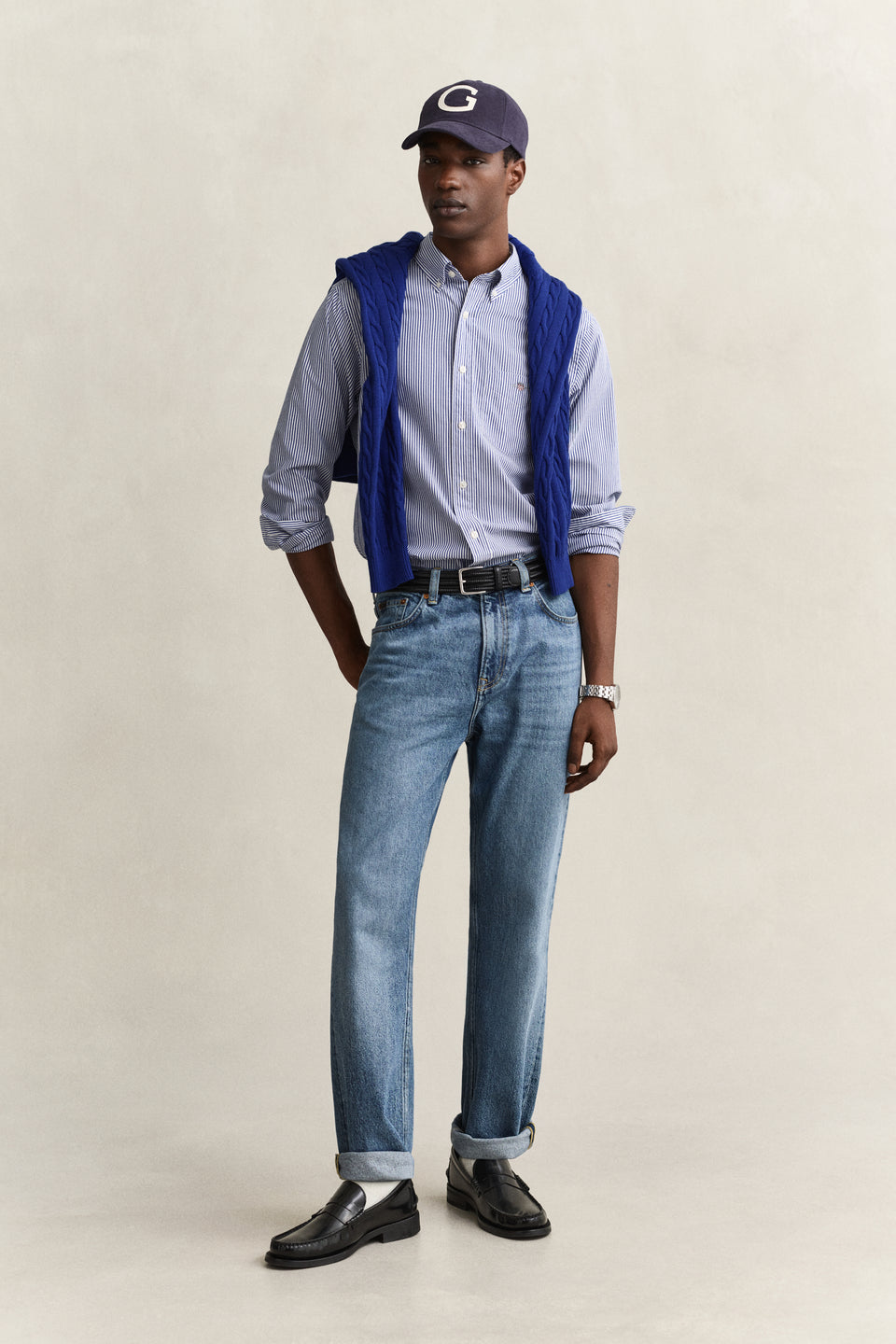 Banker Stripe Classic Poplin Shirt