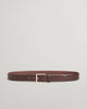 DARK BROWN, CLASSIC LEATHER BELT BY GANT AU.