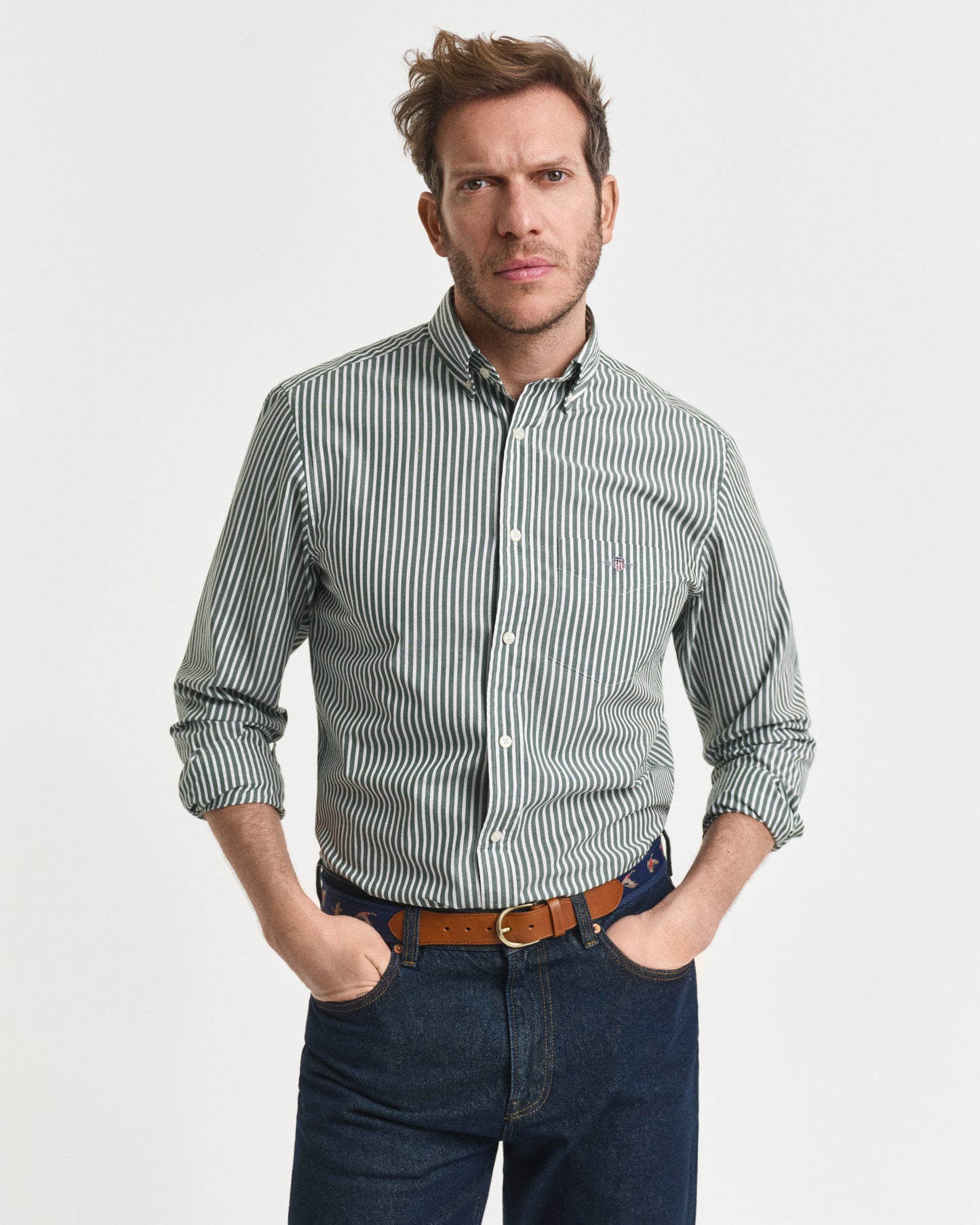 Regular Fit Striped Poplin Shirt