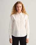 WHITE, REGULAR BROADCLOTH SHIRT BY GANT AU.