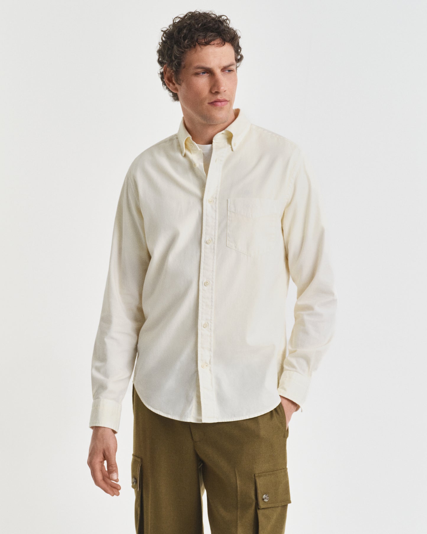 Regular Fit Garment-Dyed Twill Shirt