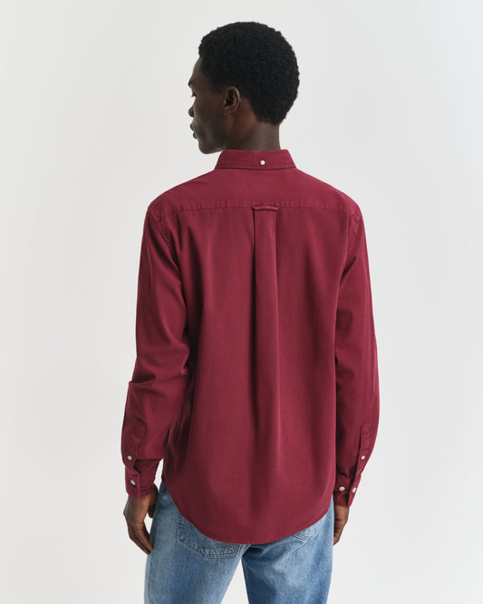 Regular Fit Garment-Dyed Twill Shirt