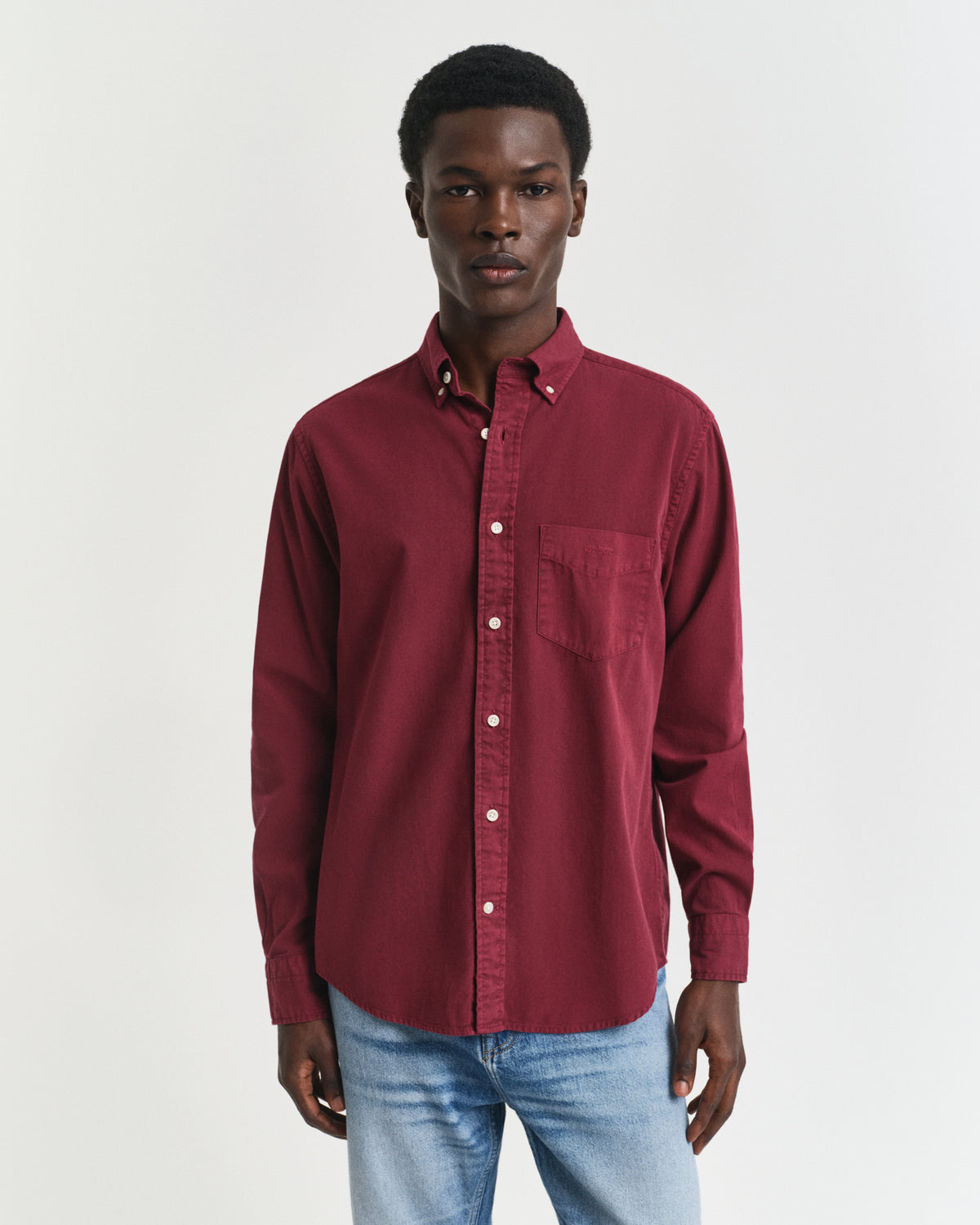 Regular Fit Garment-Dyed Twill Shirt