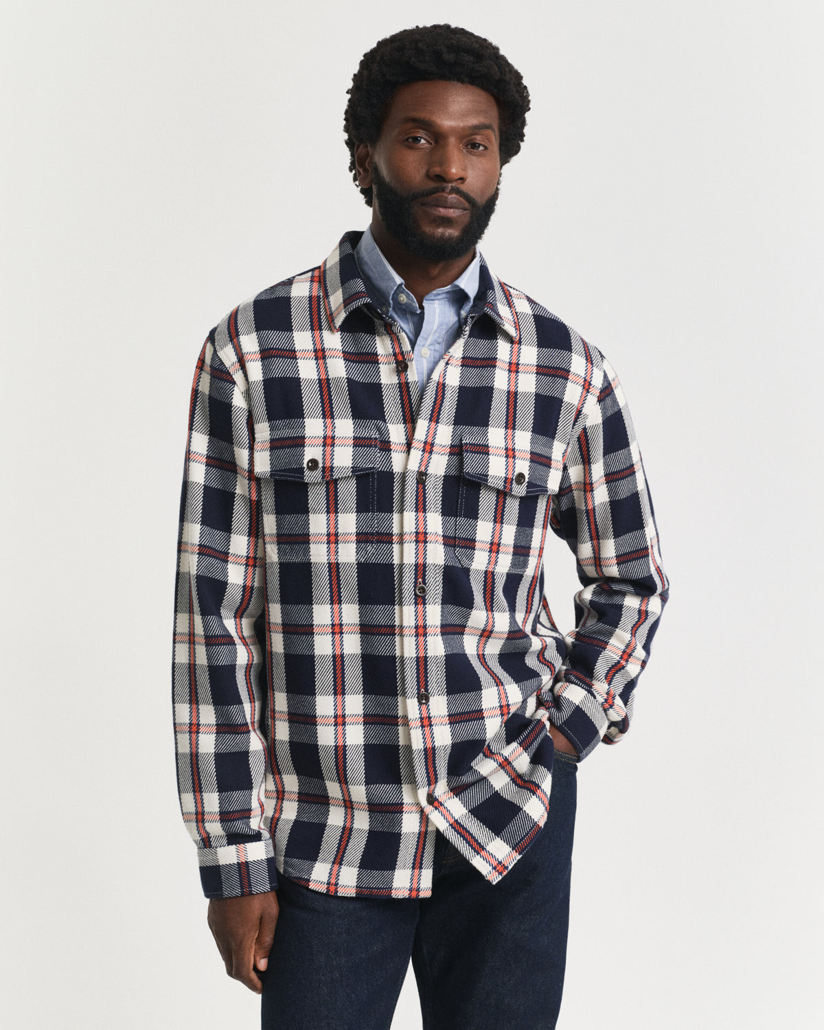 Checked Heavy Twill Overshirt