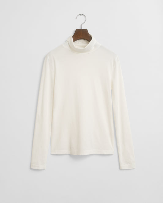 Lightweight Cotton Turtleneck Top