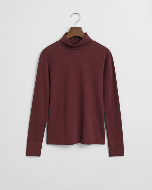 Lightweight Cotton Turtleneck Top