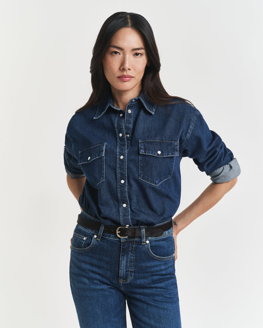 Relaxed Fit Pocket Denim Shirt