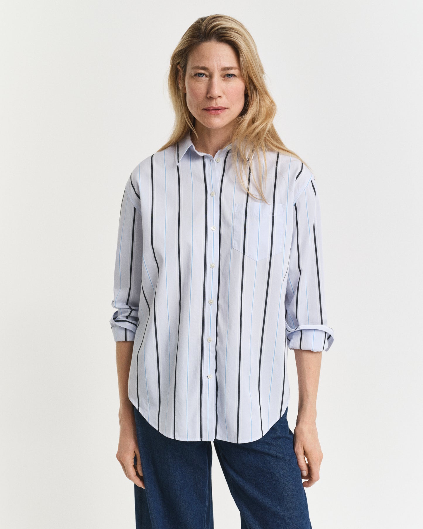 Relaxed Fit Classic Striped Poplin Shirt