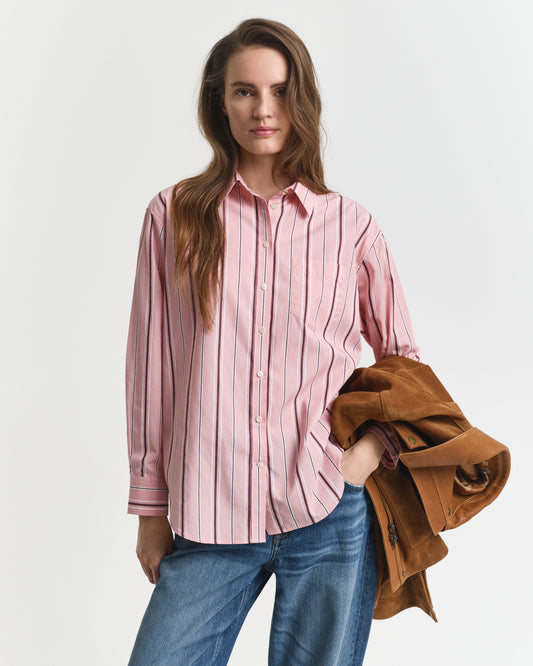 Relaxed Fit Classic Striped Poplin Shirt