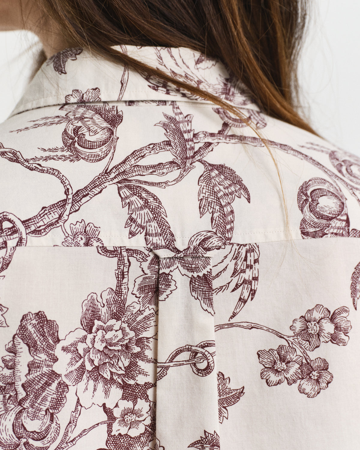 Regular Fit Tree Printed Cotton Voile Shirt