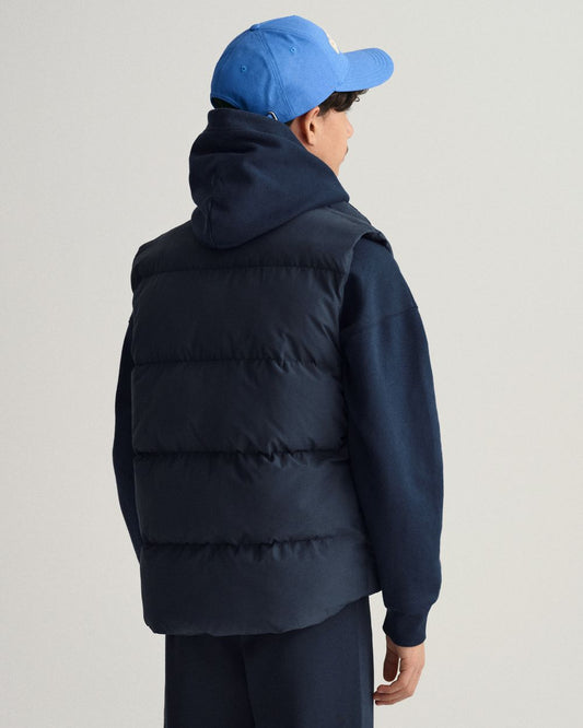 EVENING BLUE, D1. PUFFER VEST, BACK-VIEW BY GANT AU.