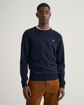 MARINE, SUPERFINE LAMBSWOOL CREW, FRONT-VIEW BY GANT AU.