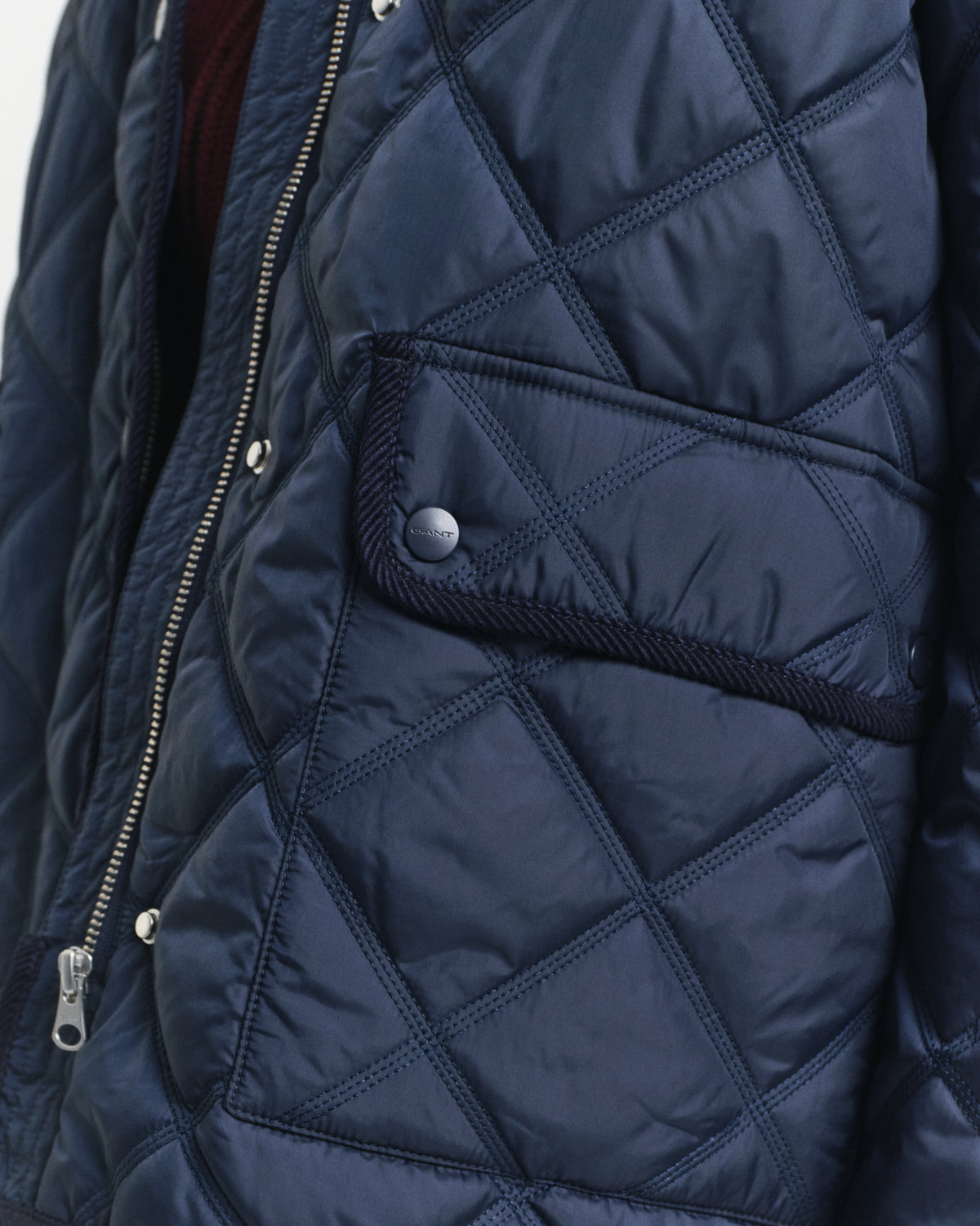 Quilted Corduroy Trim Jacket
