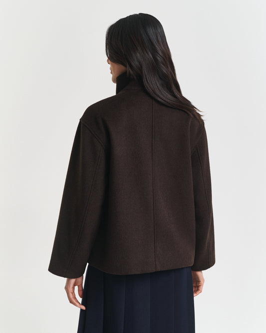 Short Wool Zip Jacket