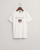 WHITE, GANT SHIELD SS T-SHIRT BY GANT AU.