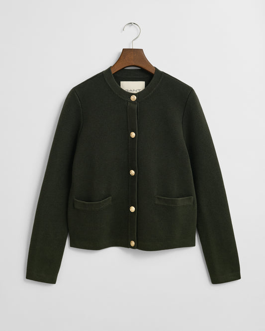 Contrast Knit Cardigan