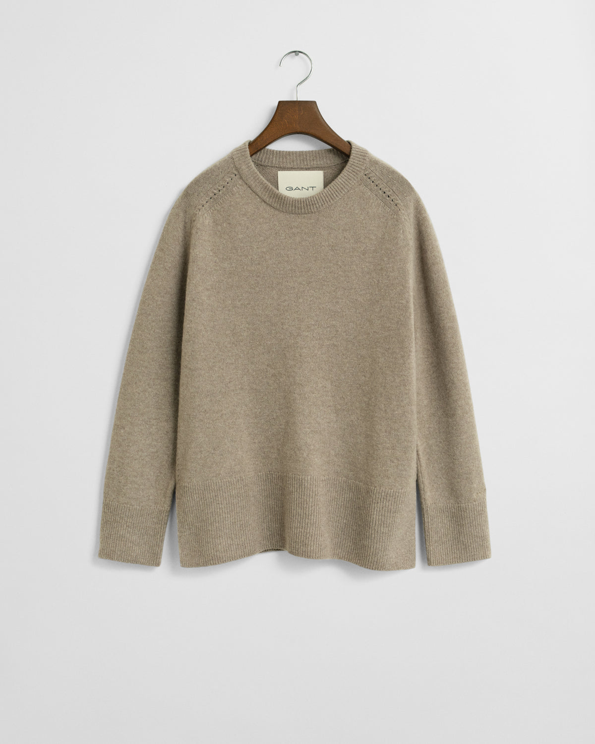 Soft Wool Cashmere Blend Crew Neck Sweater