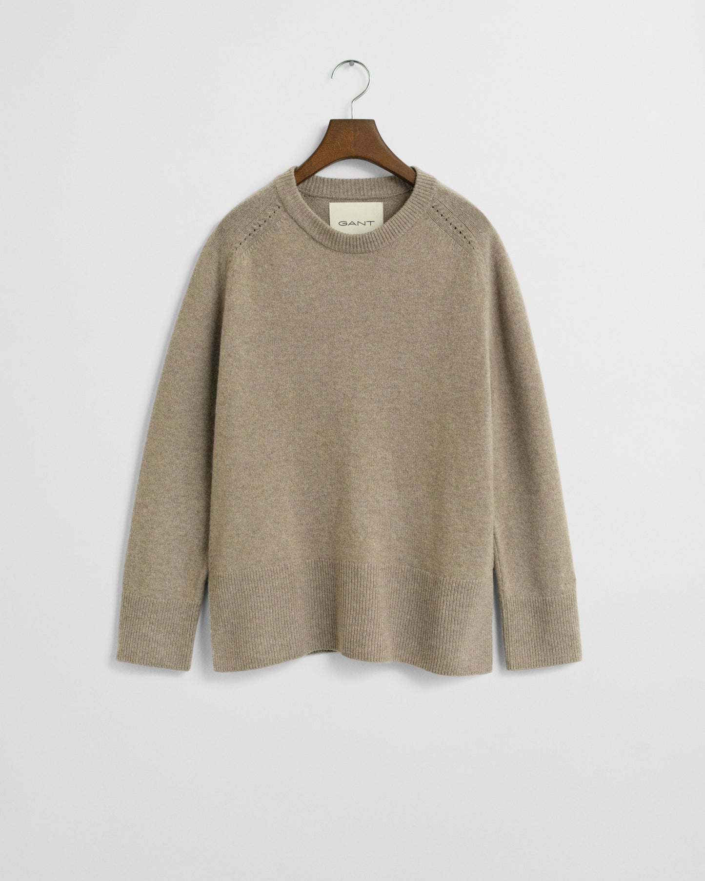 Soft Wool Cashmere Blend Crew Neck Sweater