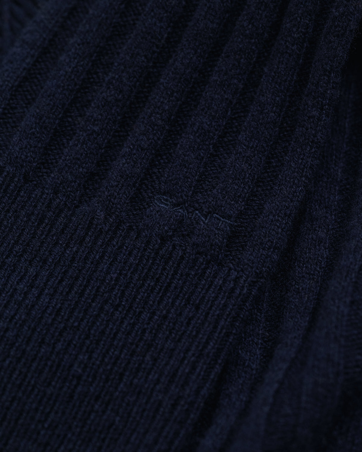 Ribbed Wool V-Neck Sweater