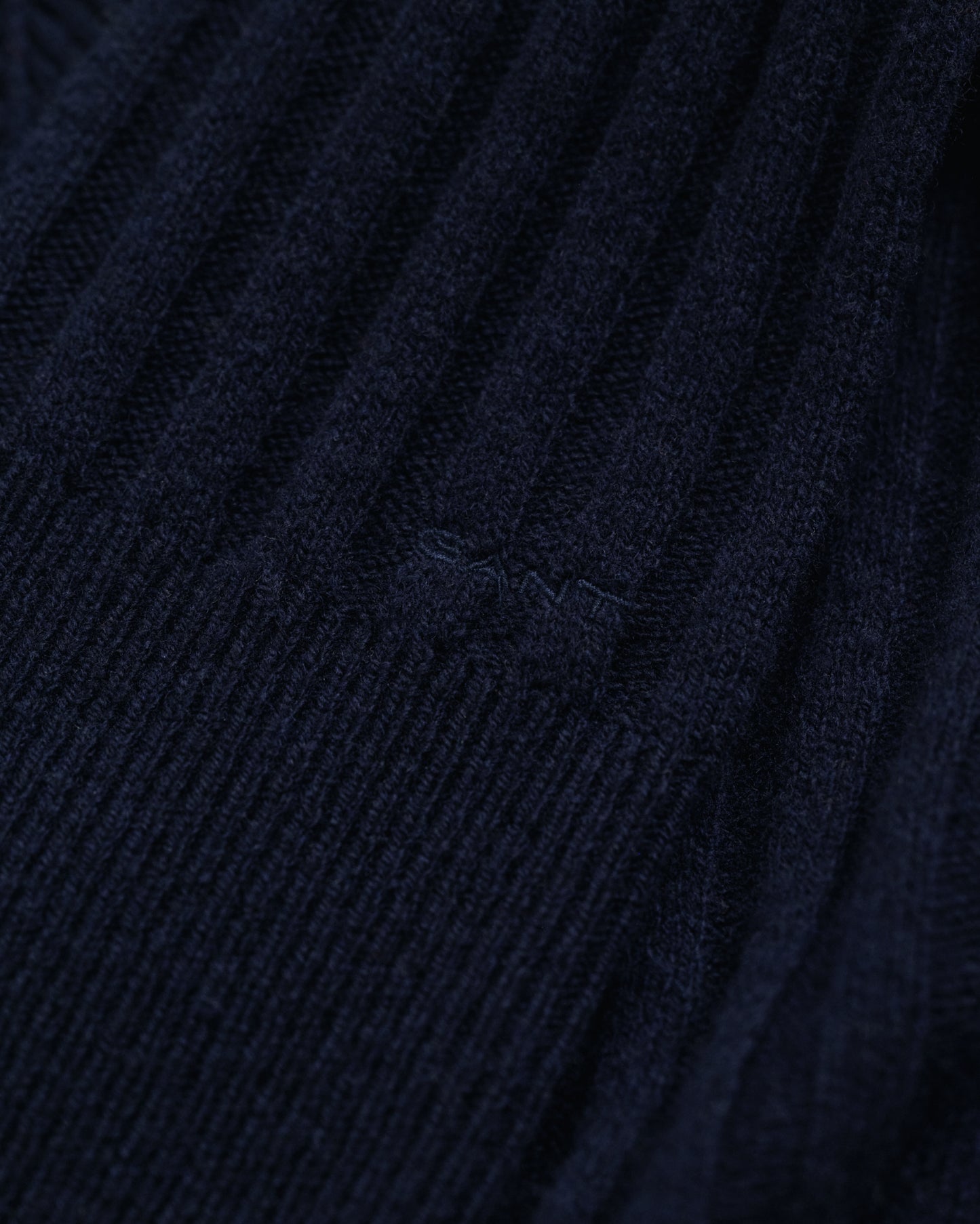 Ribbed Wool V-Neck Sweater