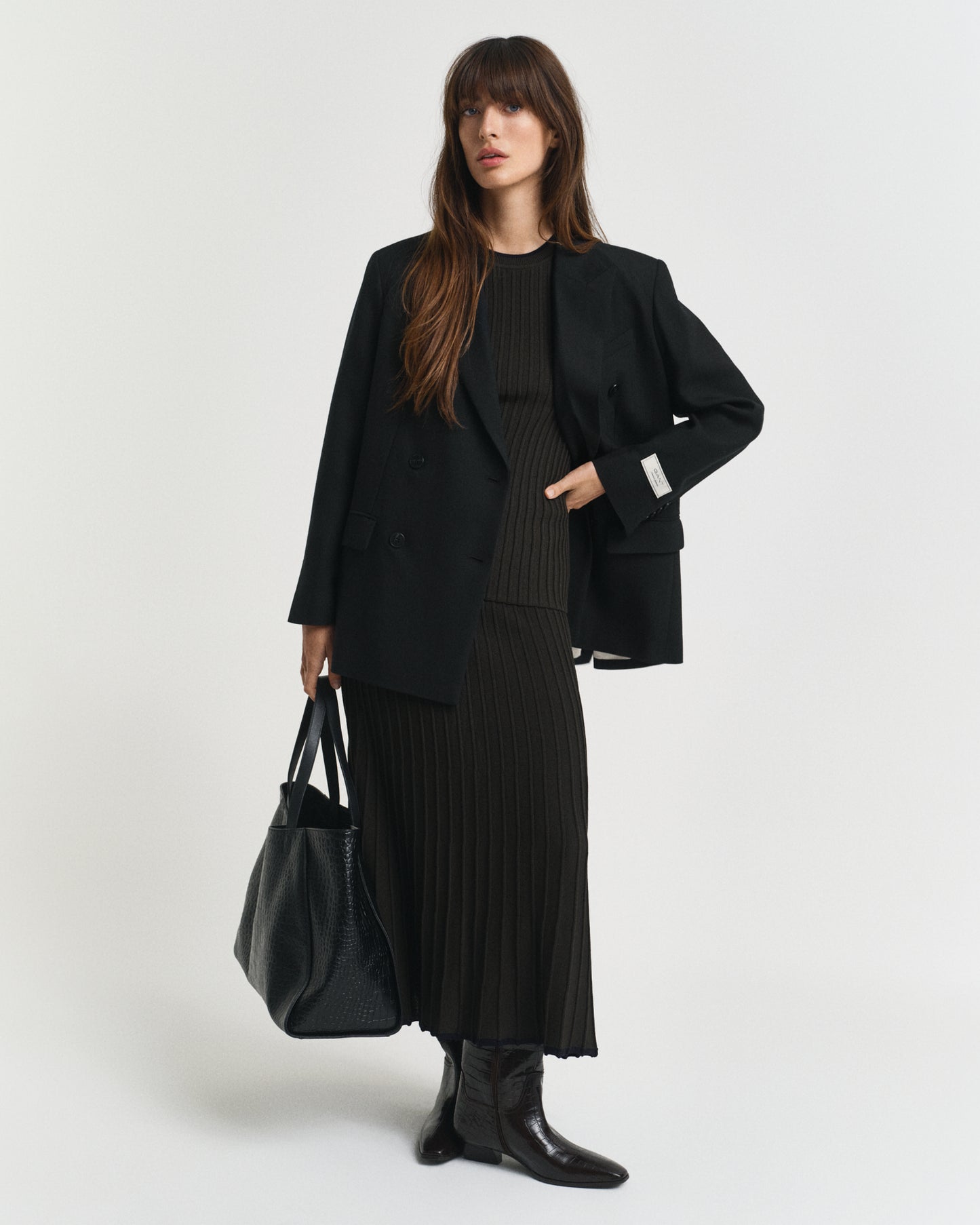 Contrast Ribbed Short Sleeve Sweater