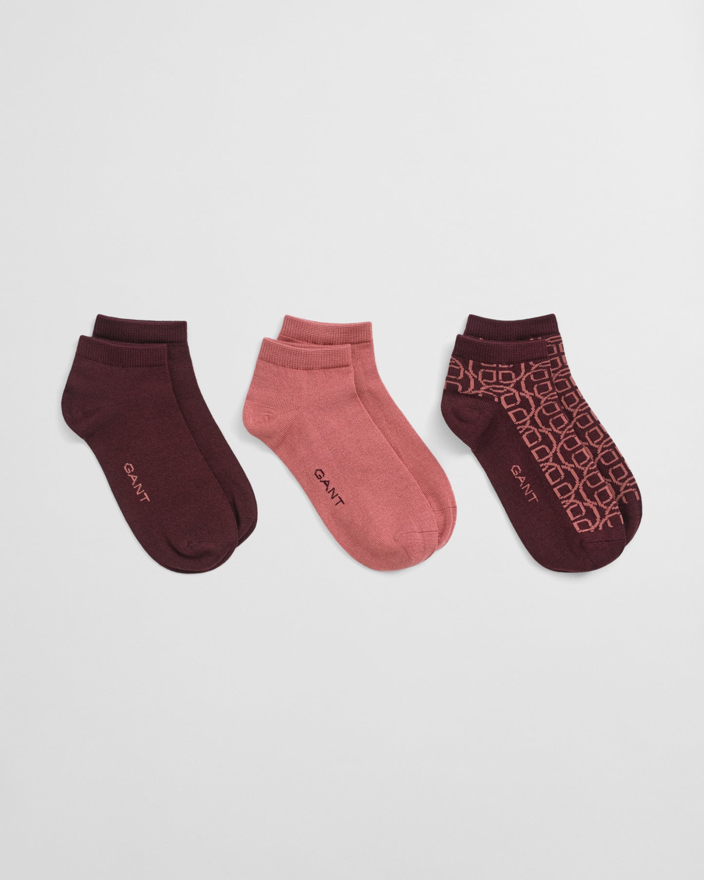 3-Pack Monogram Ankle Socks