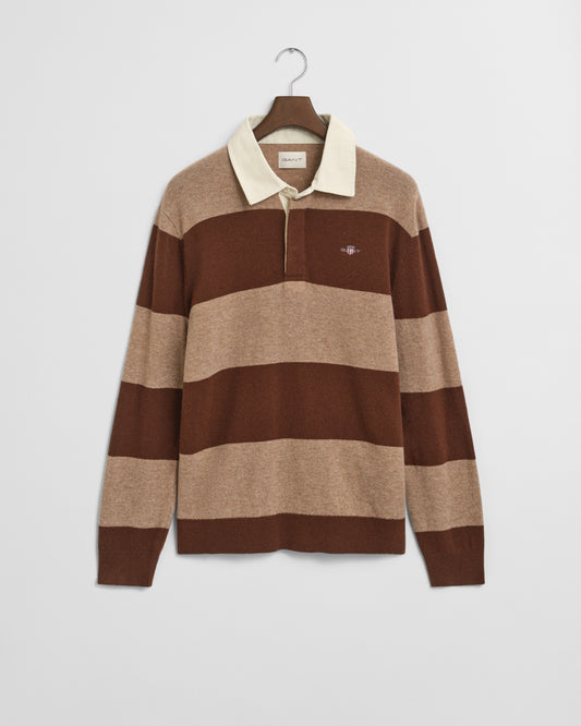 Striped Extra Fine Lambswool Rugger Sweater