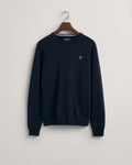 MARINE, SUPERFINE LAMBSWOOL CREW, FLAT-LAY BY GANT AU.