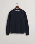 EVENING BLUE, ORIGINAL C-NECK SWEAT, FLAT-LAY BY GANT AU.