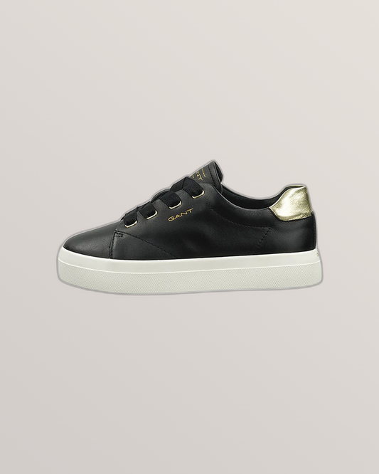 BLACK/GOLD, Avona Leather Sneakers BY GANT AU.