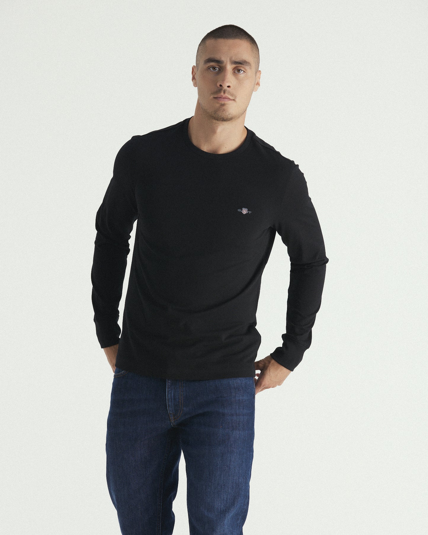Slim Fit Pique Long Sleeve T-Shirt