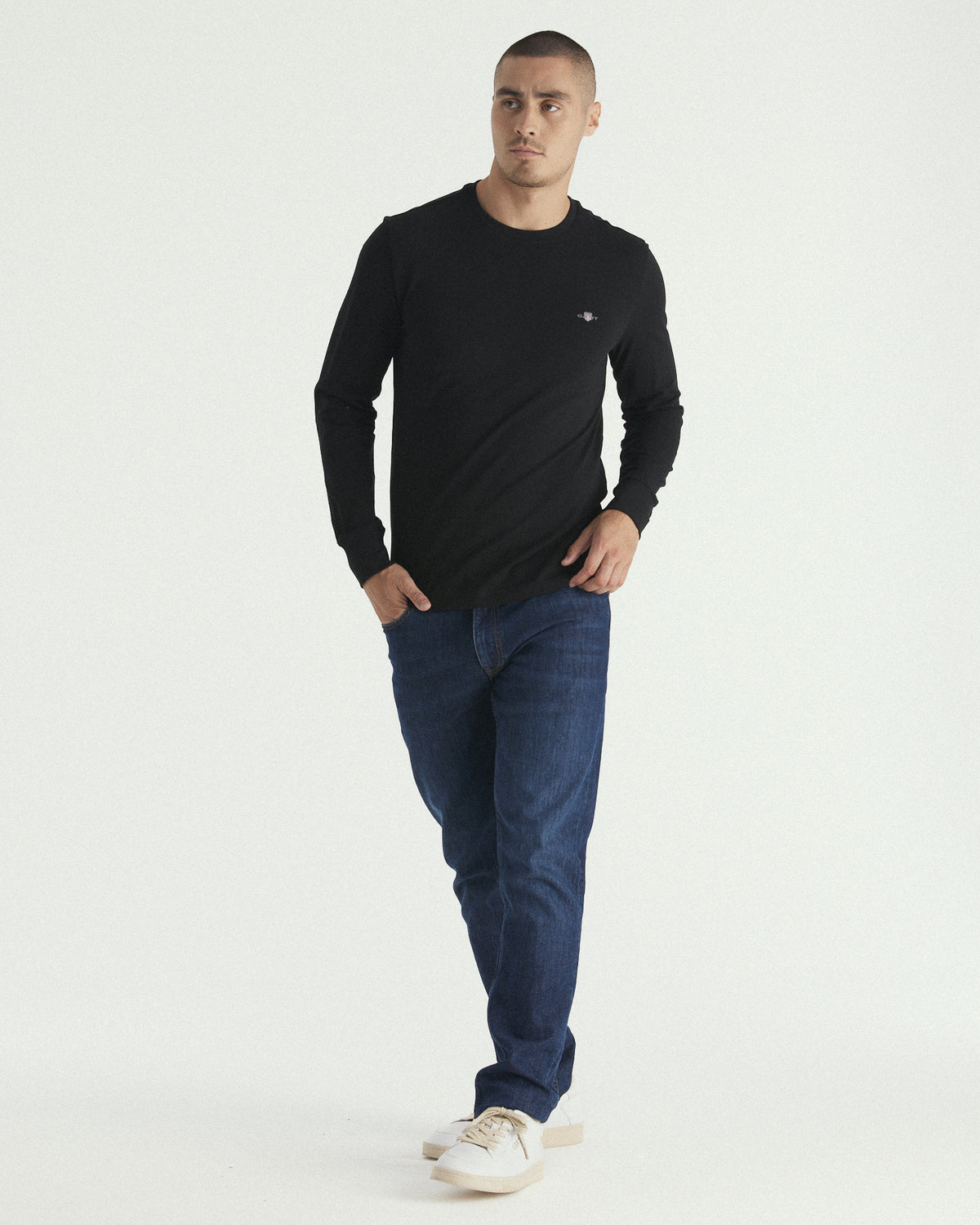 Slim Fit Pique Long Sleeve T-Shirt