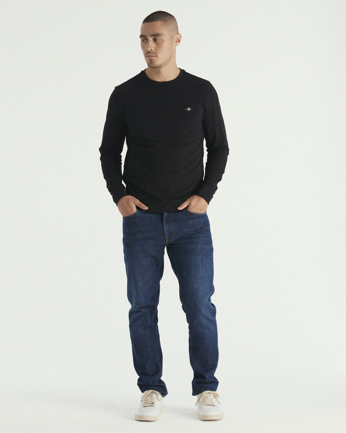 Slim Fit Pique Long Sleeve T-Shirt
