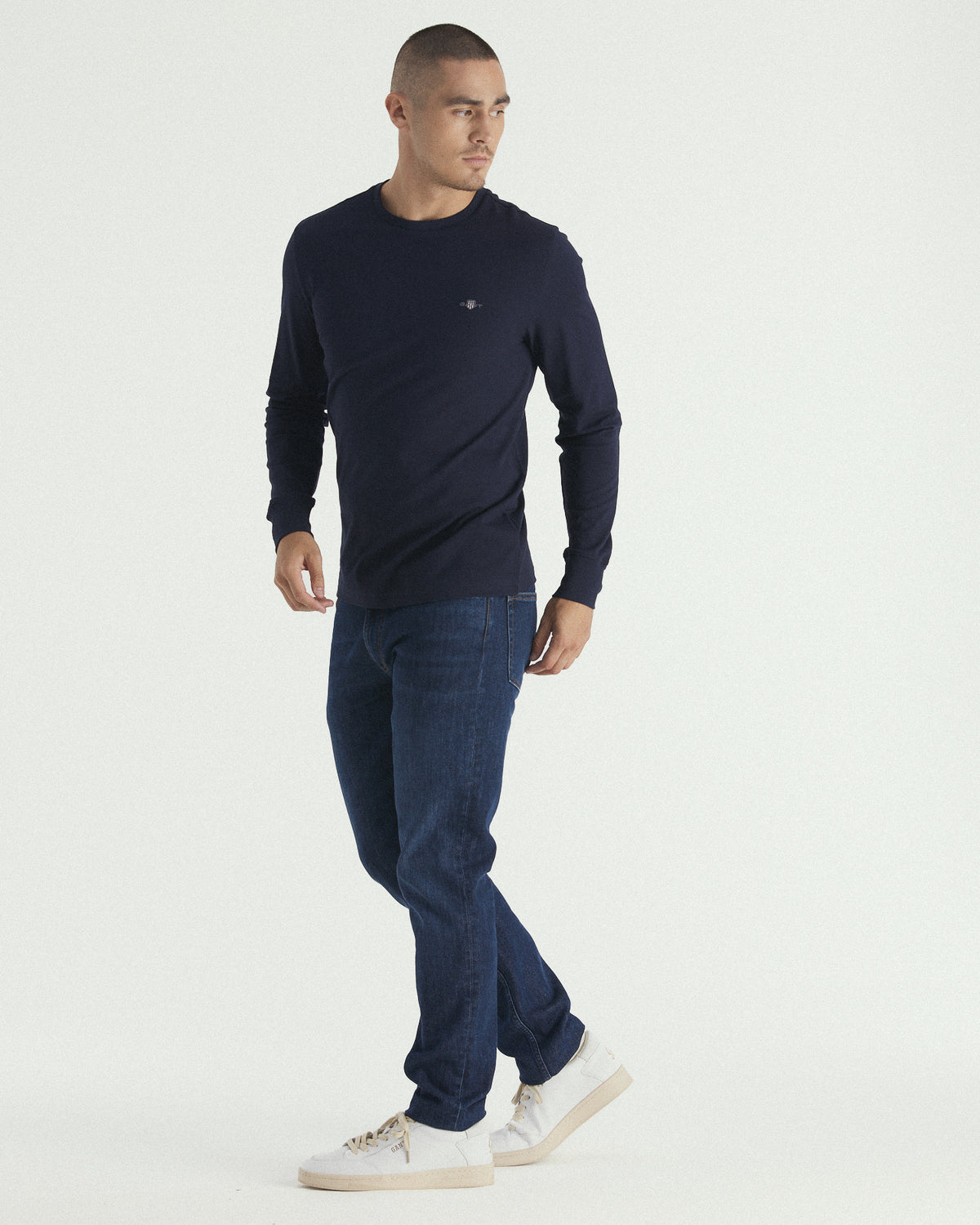 Slim Fit Pique Long Sleeve T-Shirt
