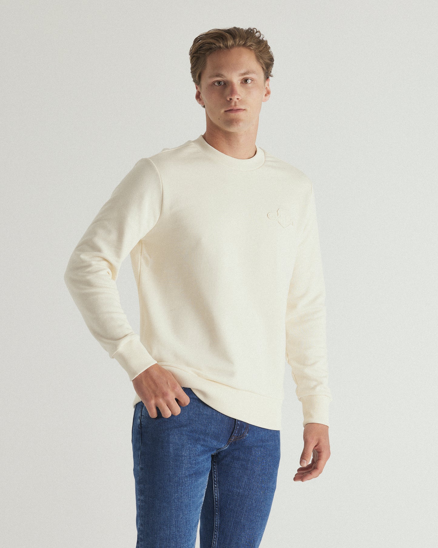 Tonal Shield Crew Neck Sweat