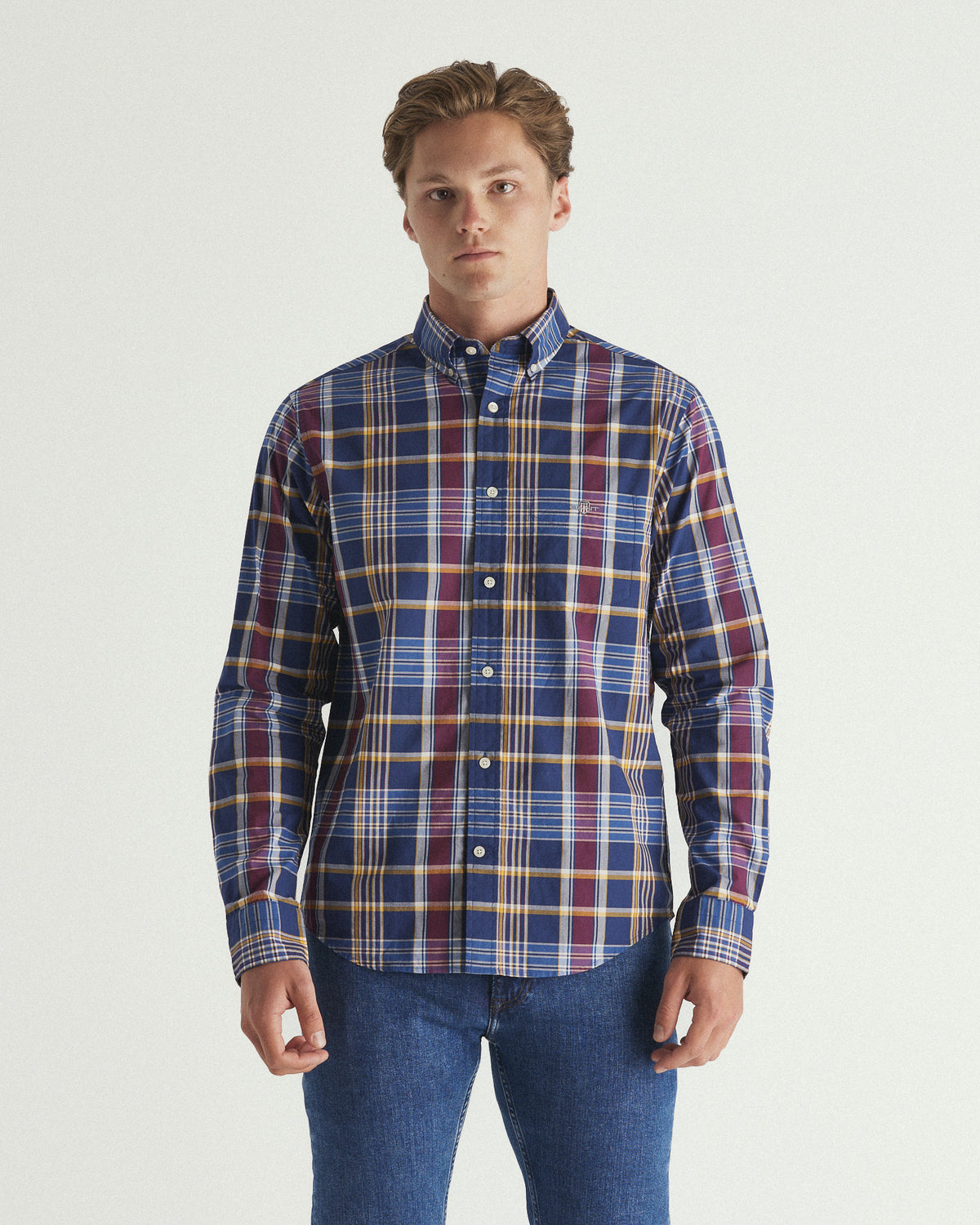 Regular Fit Classic Poplin Check Shirt
