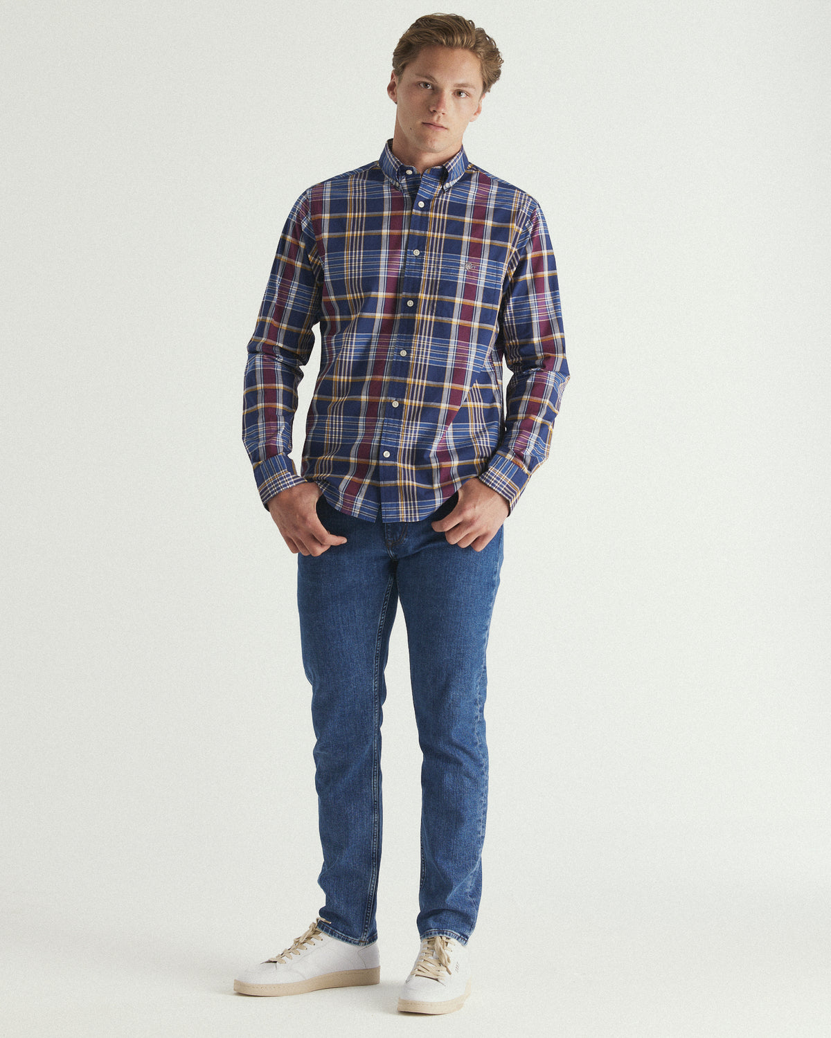 Regular Fit Classic Poplin Check Shirt