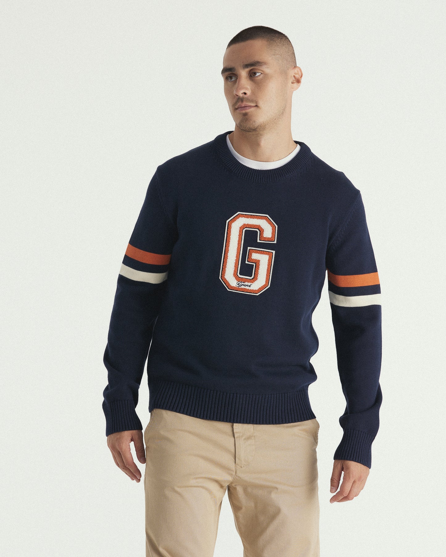 Graphic G Badge Crew Neck Sweater