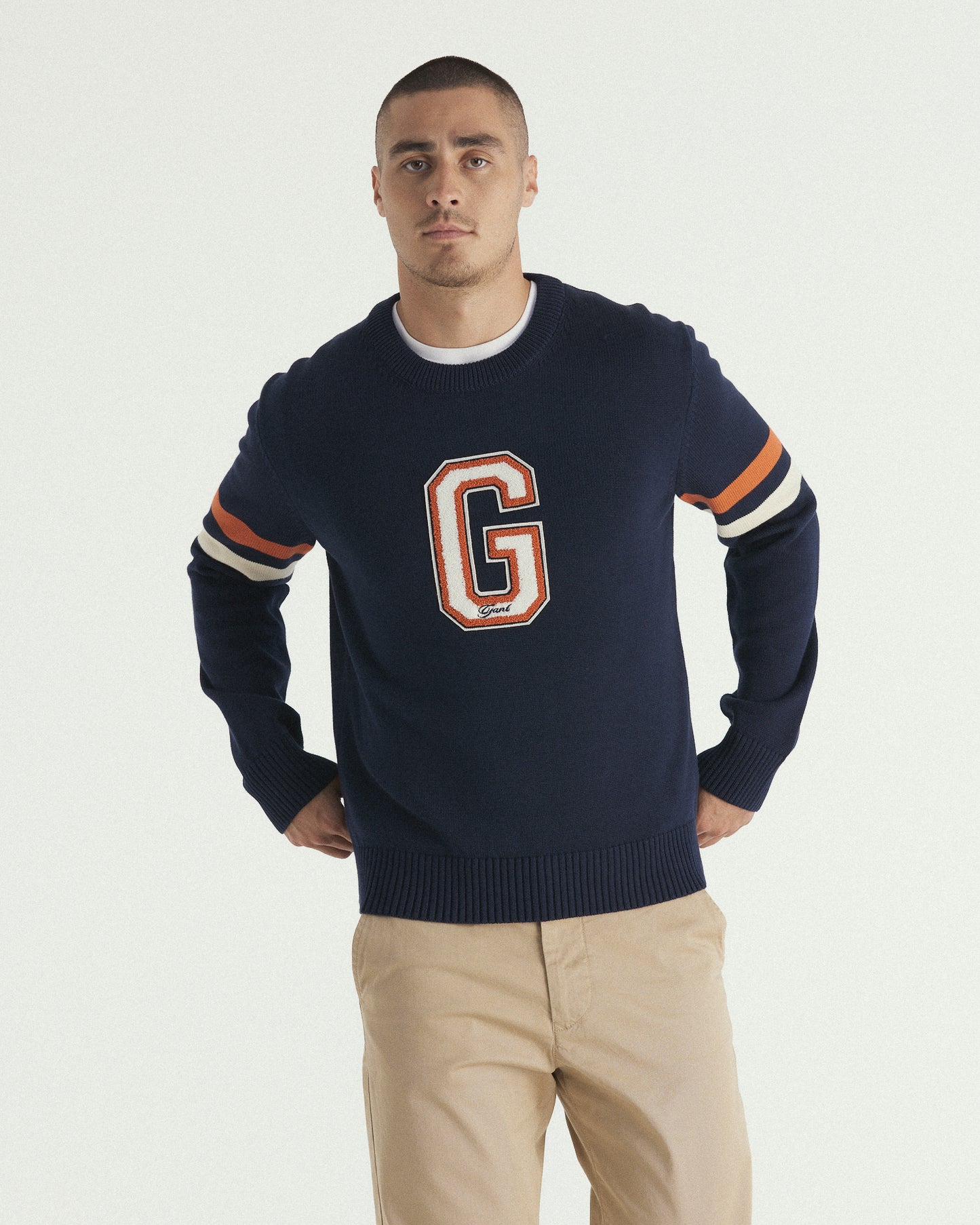 Graphic G Badge Crew Neck Sweater