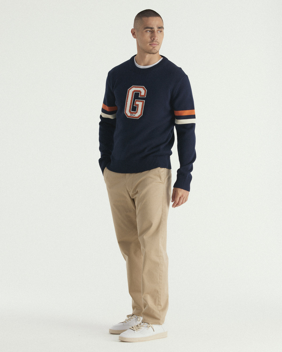 Graphic G Badge Crew Neck Sweater
