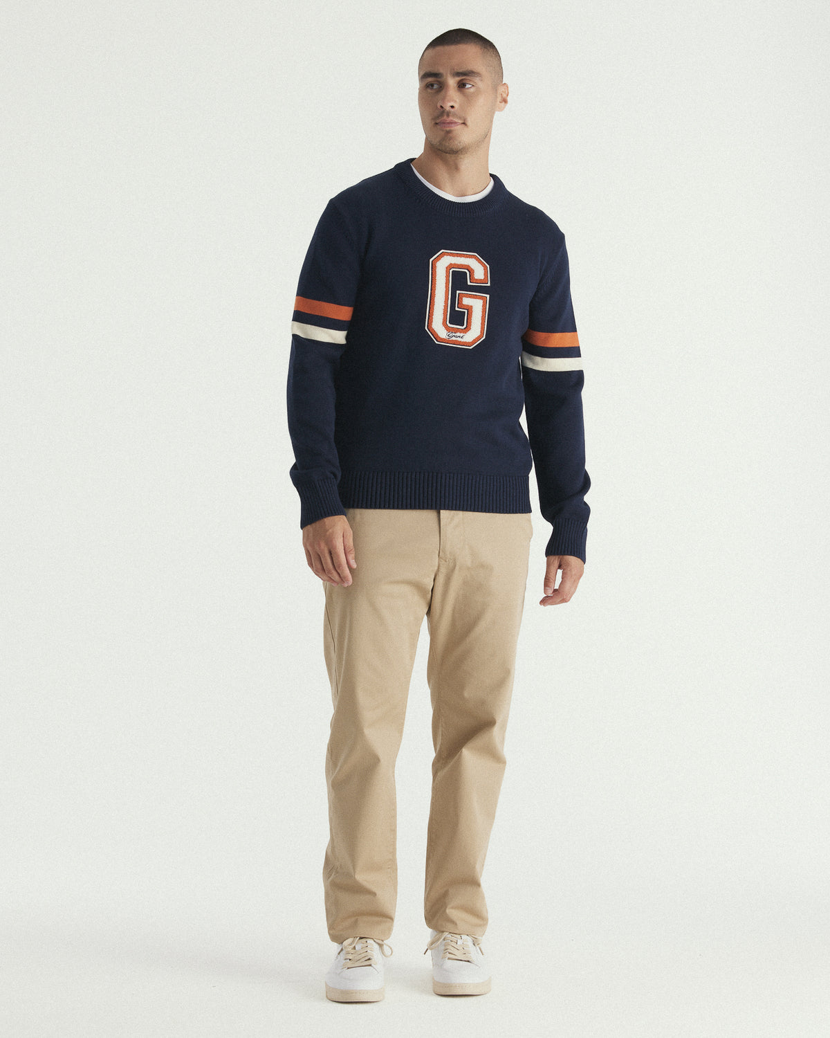 Graphic G Badge Crew Neck Sweater
