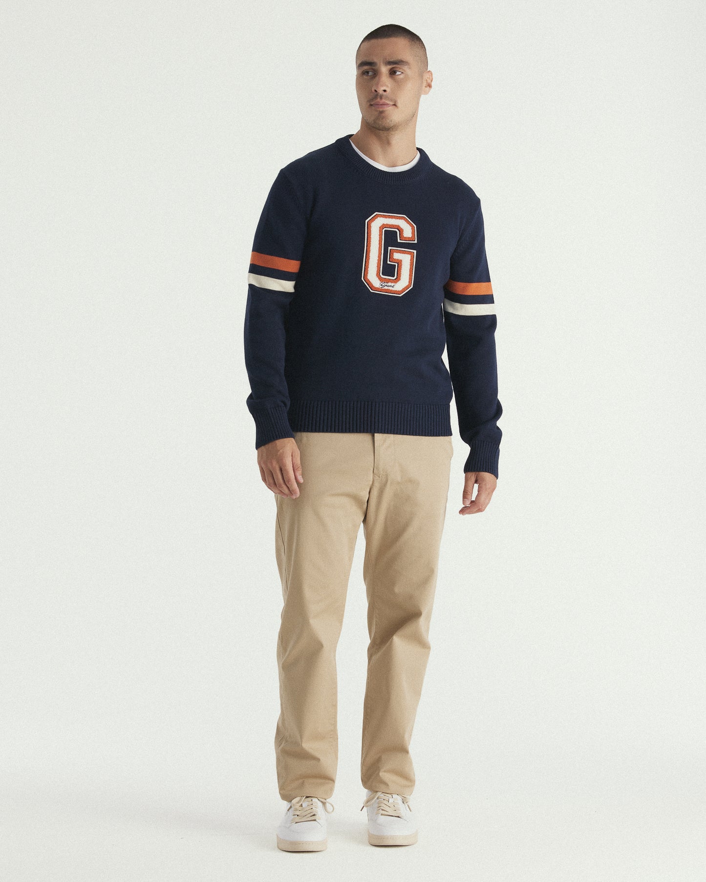 Graphic G Badge Crew Neck Sweater