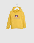 FADED SUNSET, Kids Archive Shield Hoodie BY GANT AU.