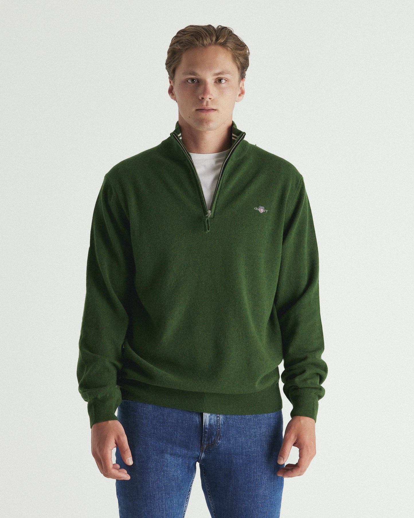 Superfine Lambswool Half-Zip Sweater