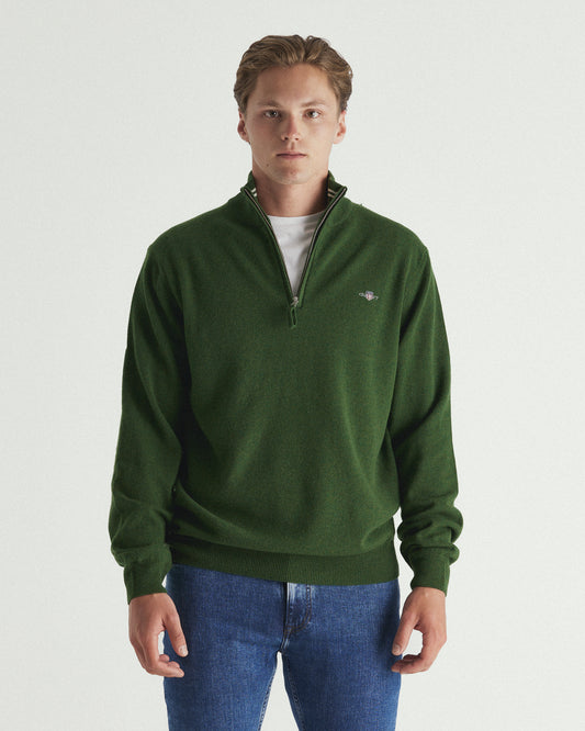 Superfine Lambswool Half-Zip Sweater