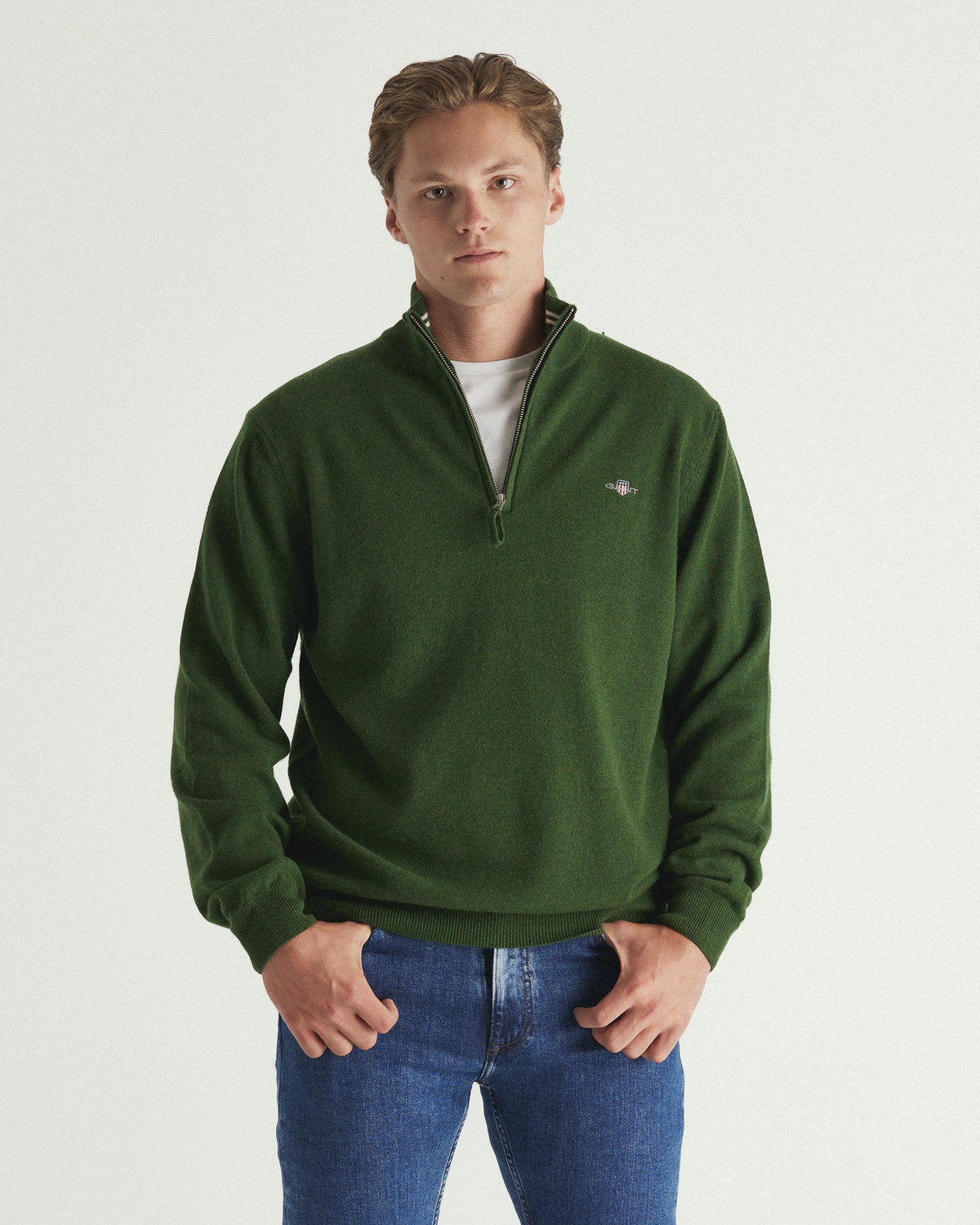 Superfine Lambswool Half-Zip Sweater
