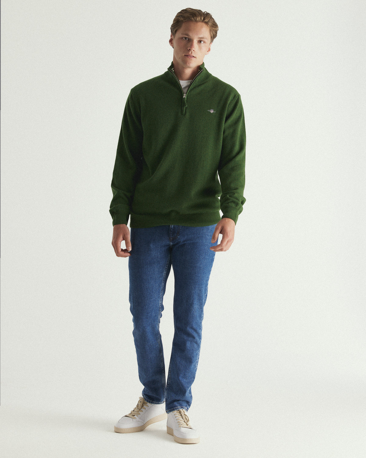 Superfine Lambswool Half-Zip Sweater
