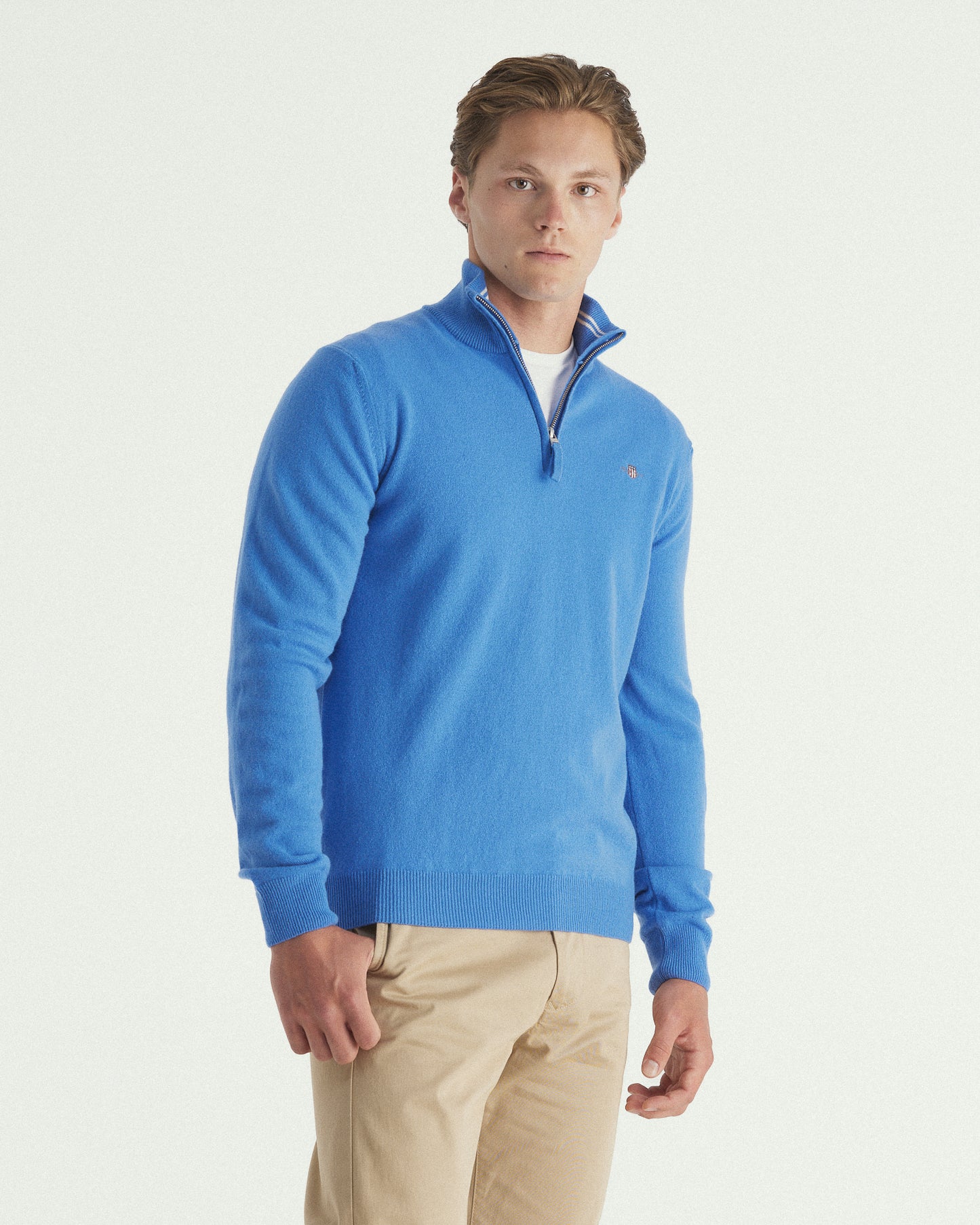 Superfine Lambswool Half-Zip Sweater