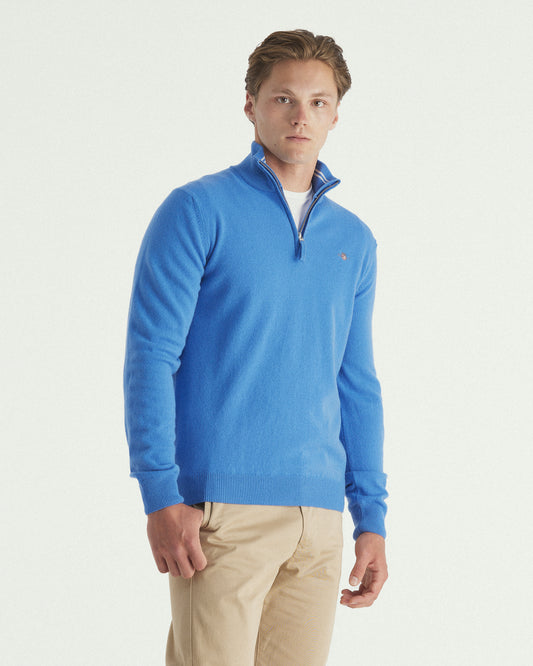 Superfine Lambswool Half-Zip Sweater