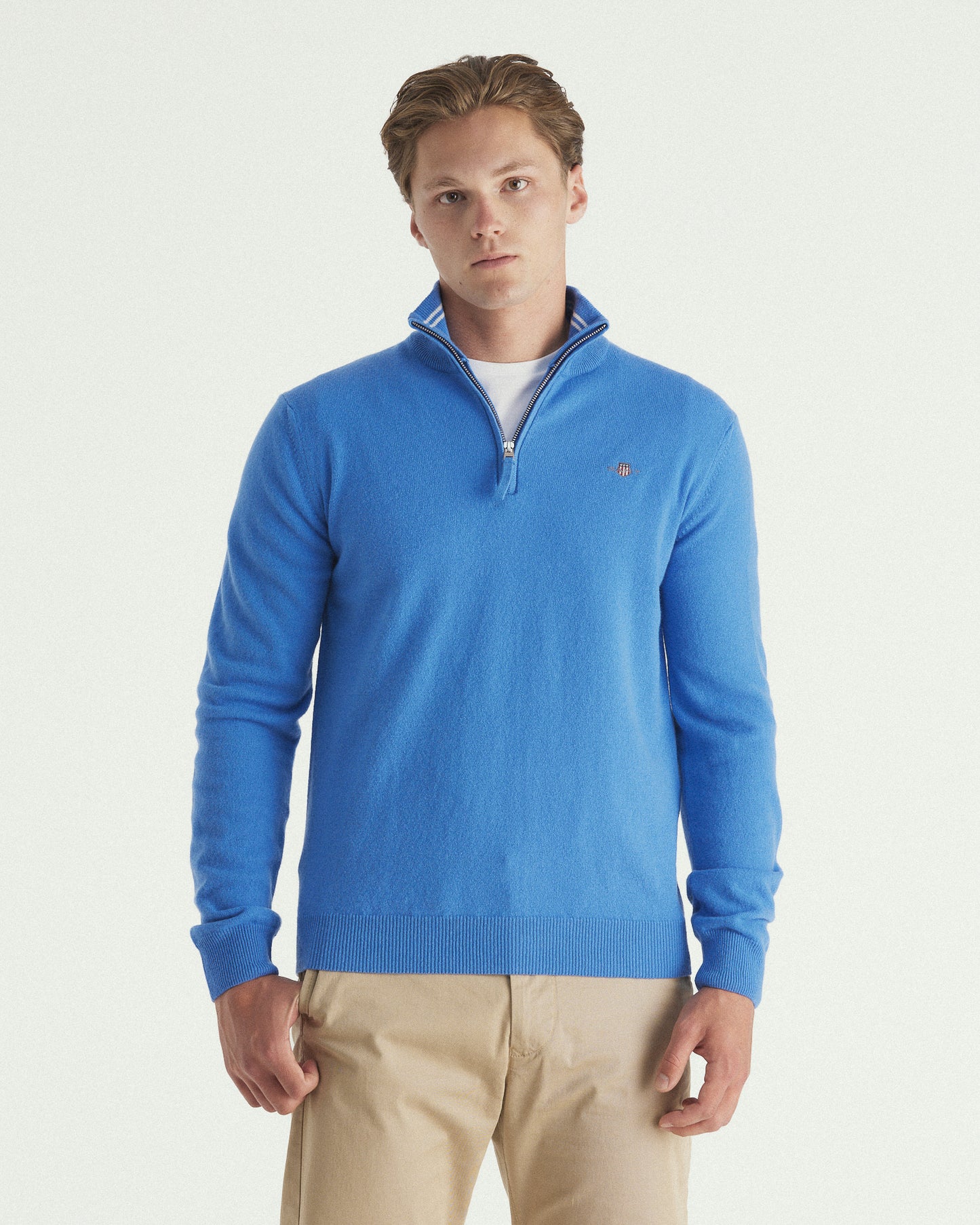 Superfine Lambswool Half-Zip Sweater